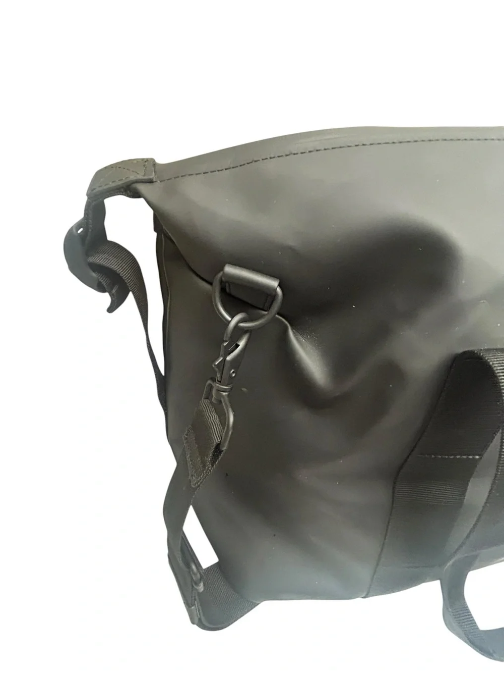 Rains Twitch Black Water-Resistant Weekender Duffel Bag